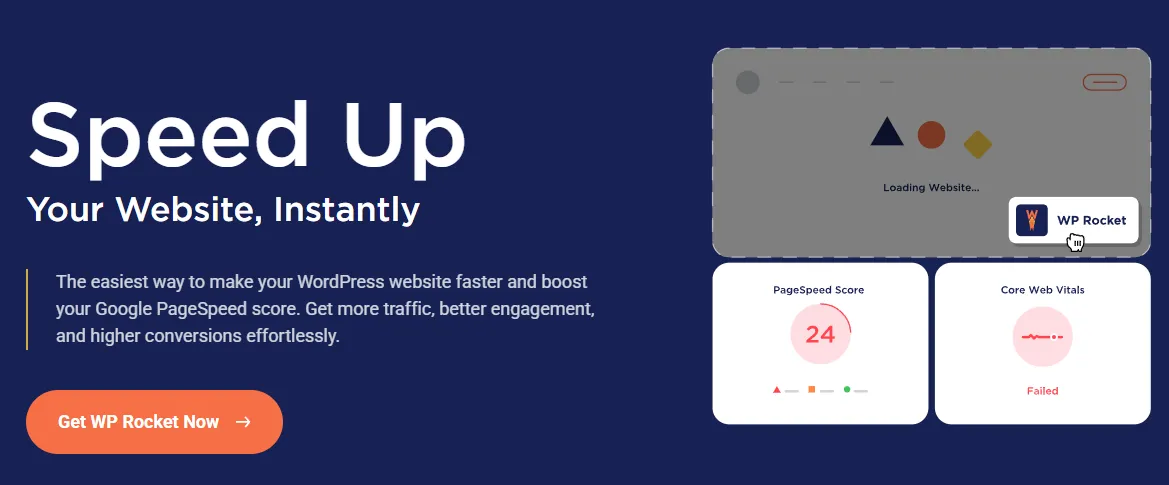 WP Rocket — a paid plugin that exists primarily to make WordPress fast enough